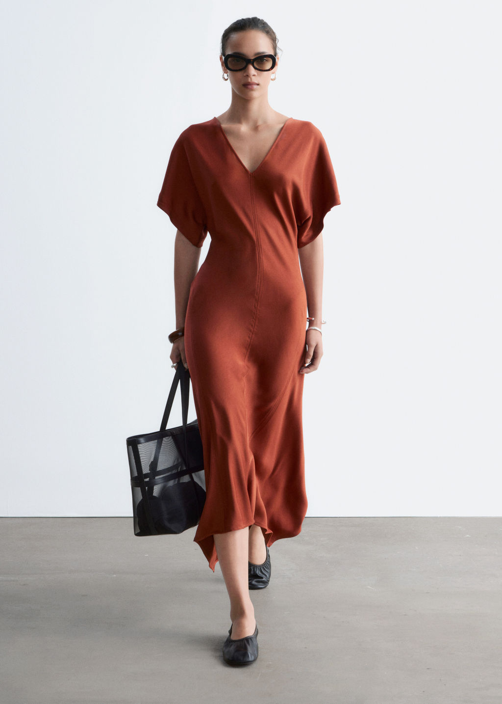 Maxivestido con escote en pico - H&m фото 3