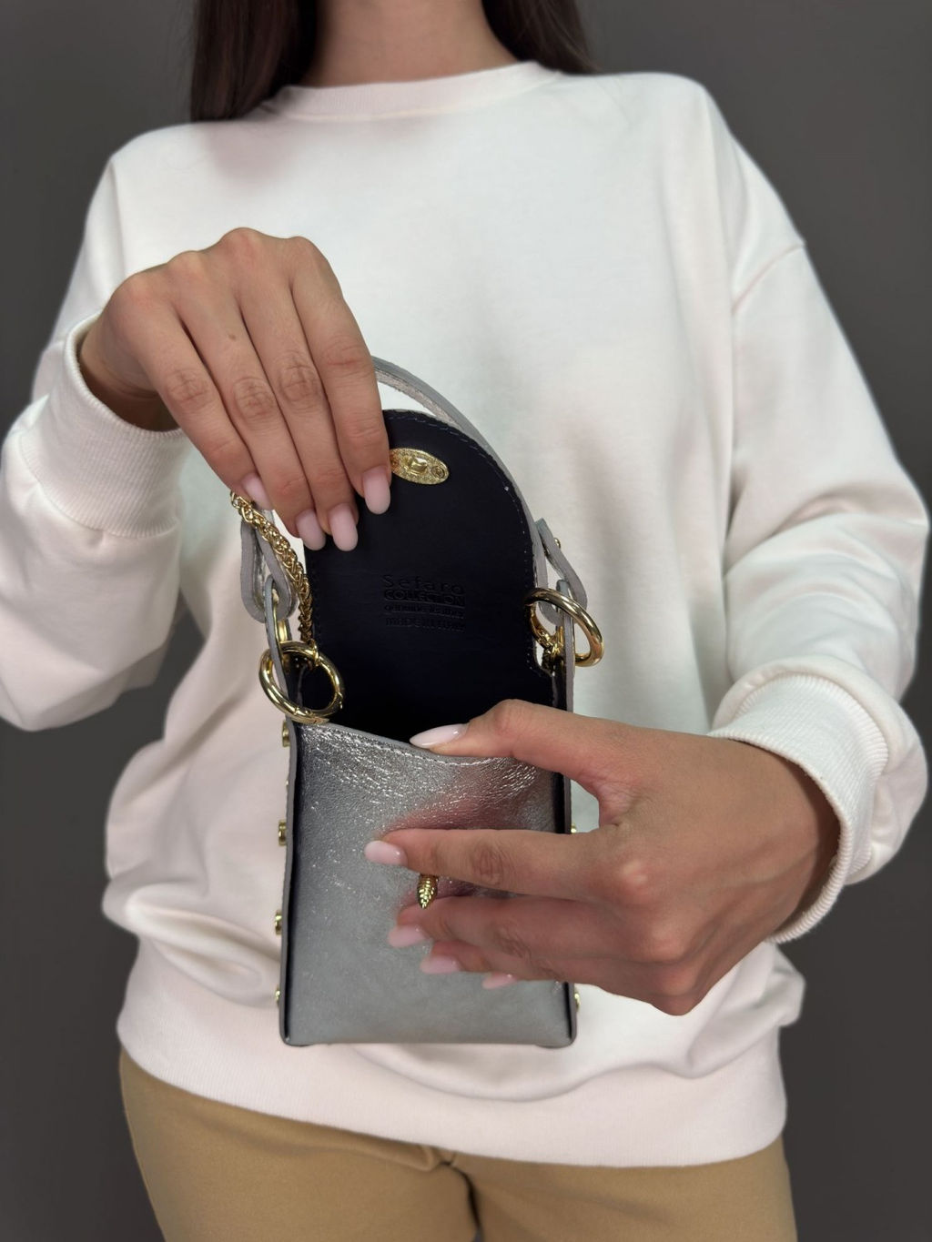 Сумка женская из телячьей кожи