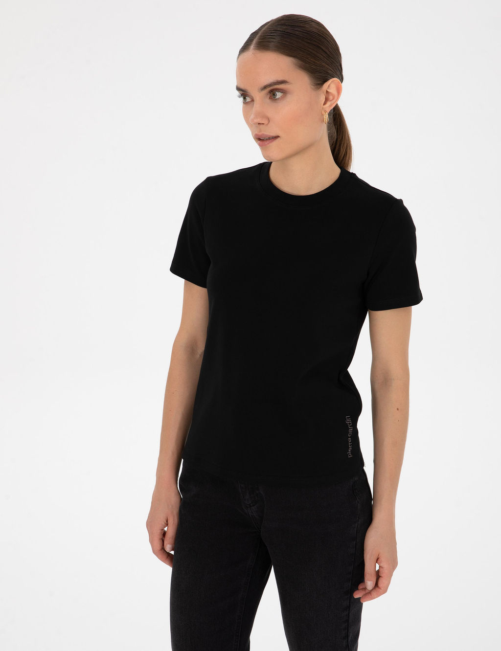 Siyah Regular Fit Basic Ti__rt - Pierre cardin фото 3