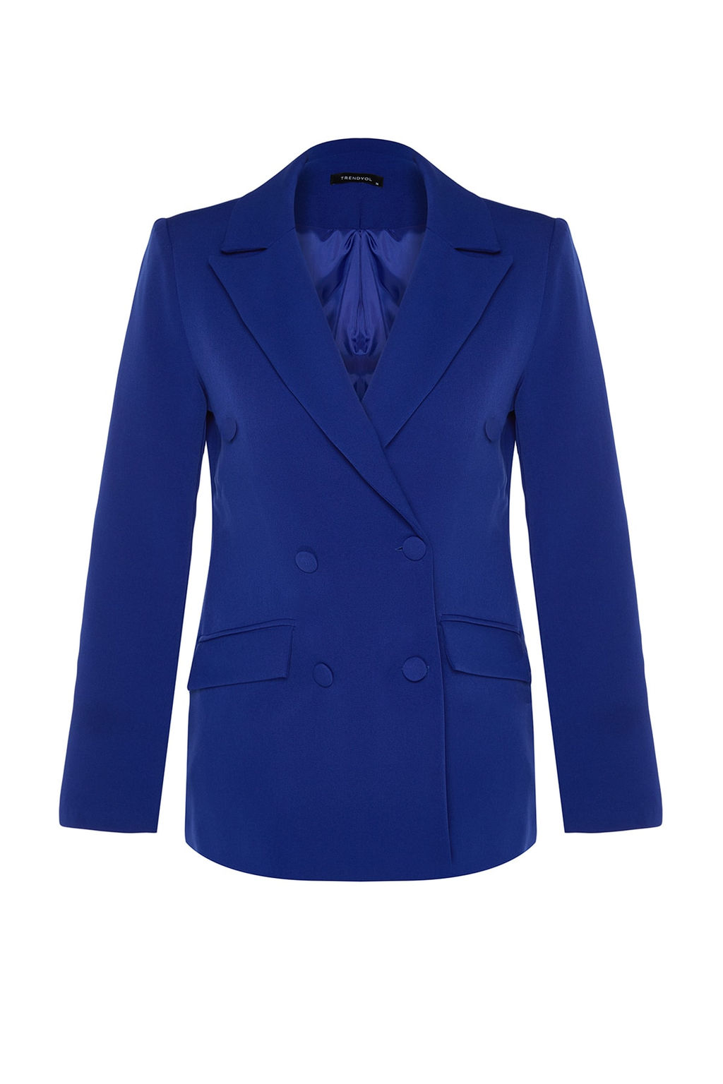 Saks Regular Astarl? Kruvaze Kapama Dokuma Blazer Ceket TWOSS21CE0137