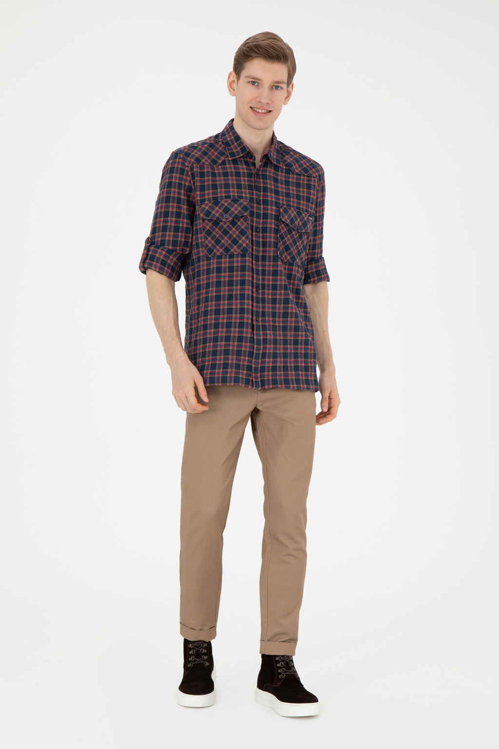 Мужские брюки песочного цвета из парусины - U.s. polo assn фото 10