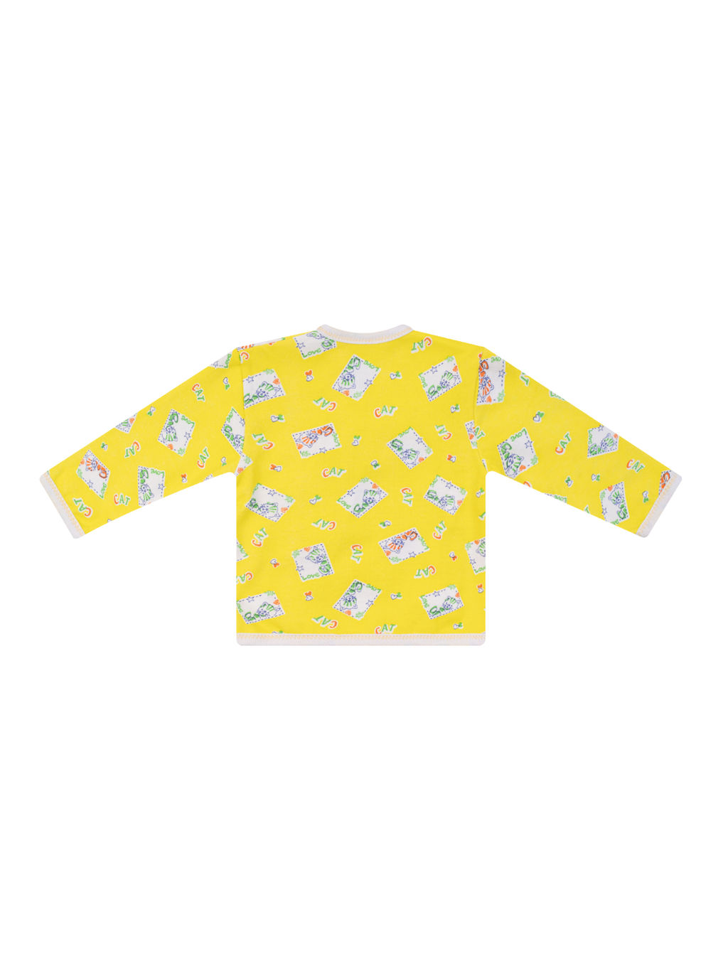 Кофточкараспашонка лимон с принтом кот