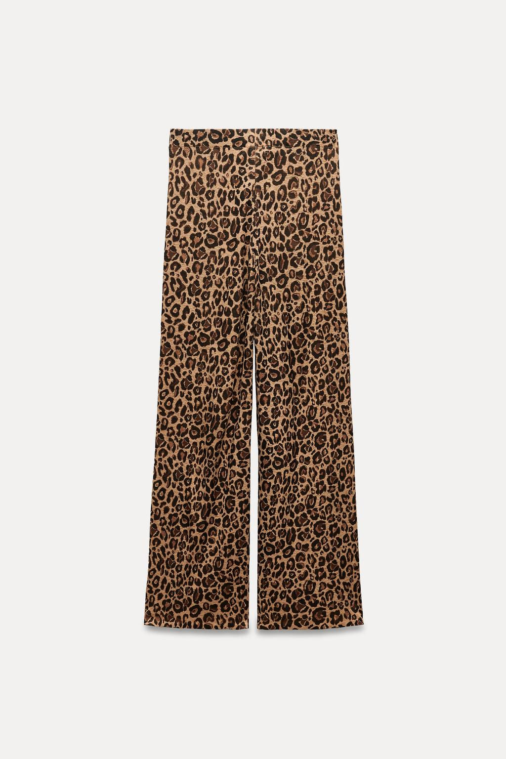 ANIMAL PRINT KNIT TROUSERS - Zara фото 6