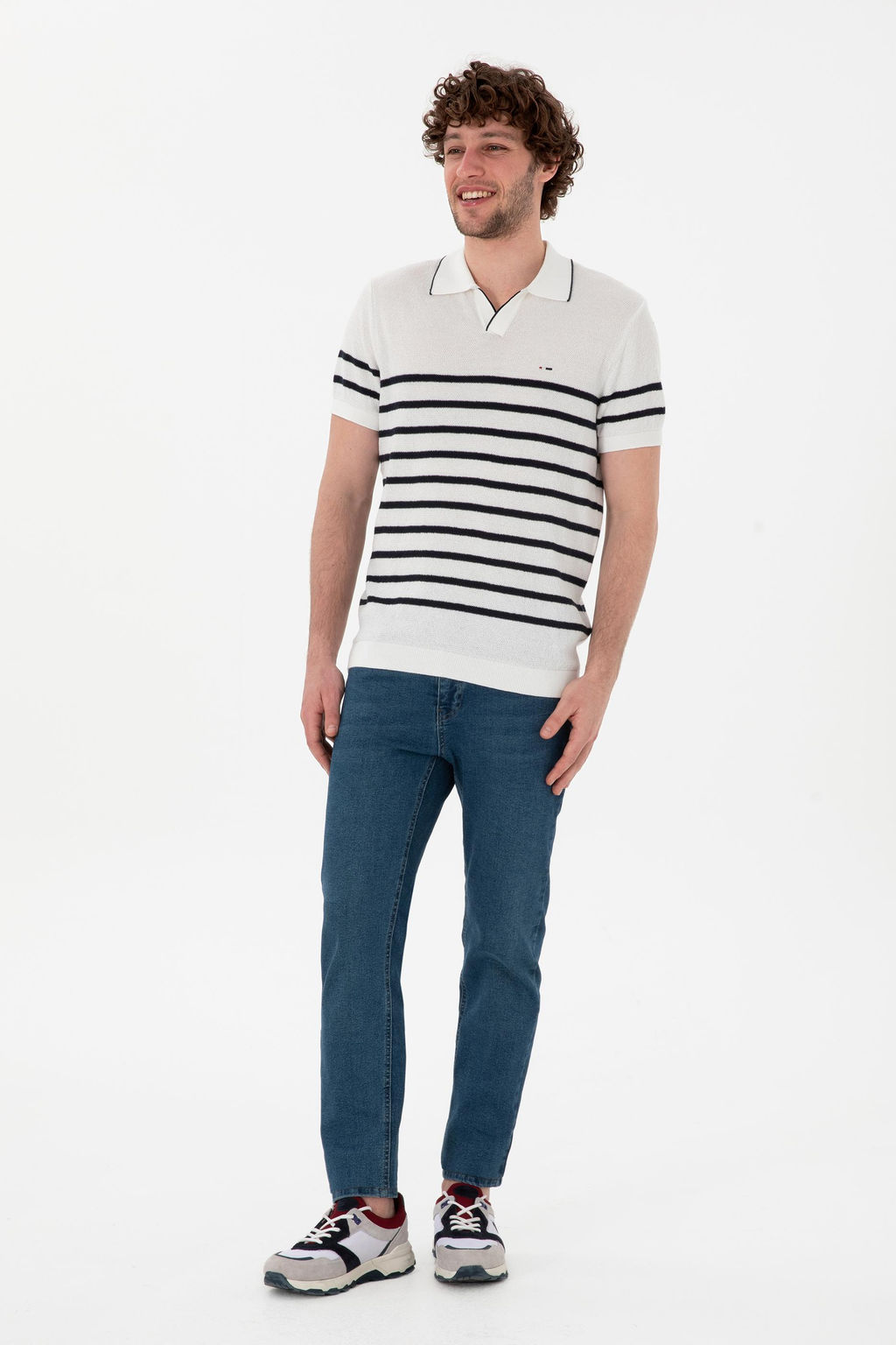 Erkek Slim Fit Polo Yaka Beyaz Ti__rt - U.s. polo assn фото 4