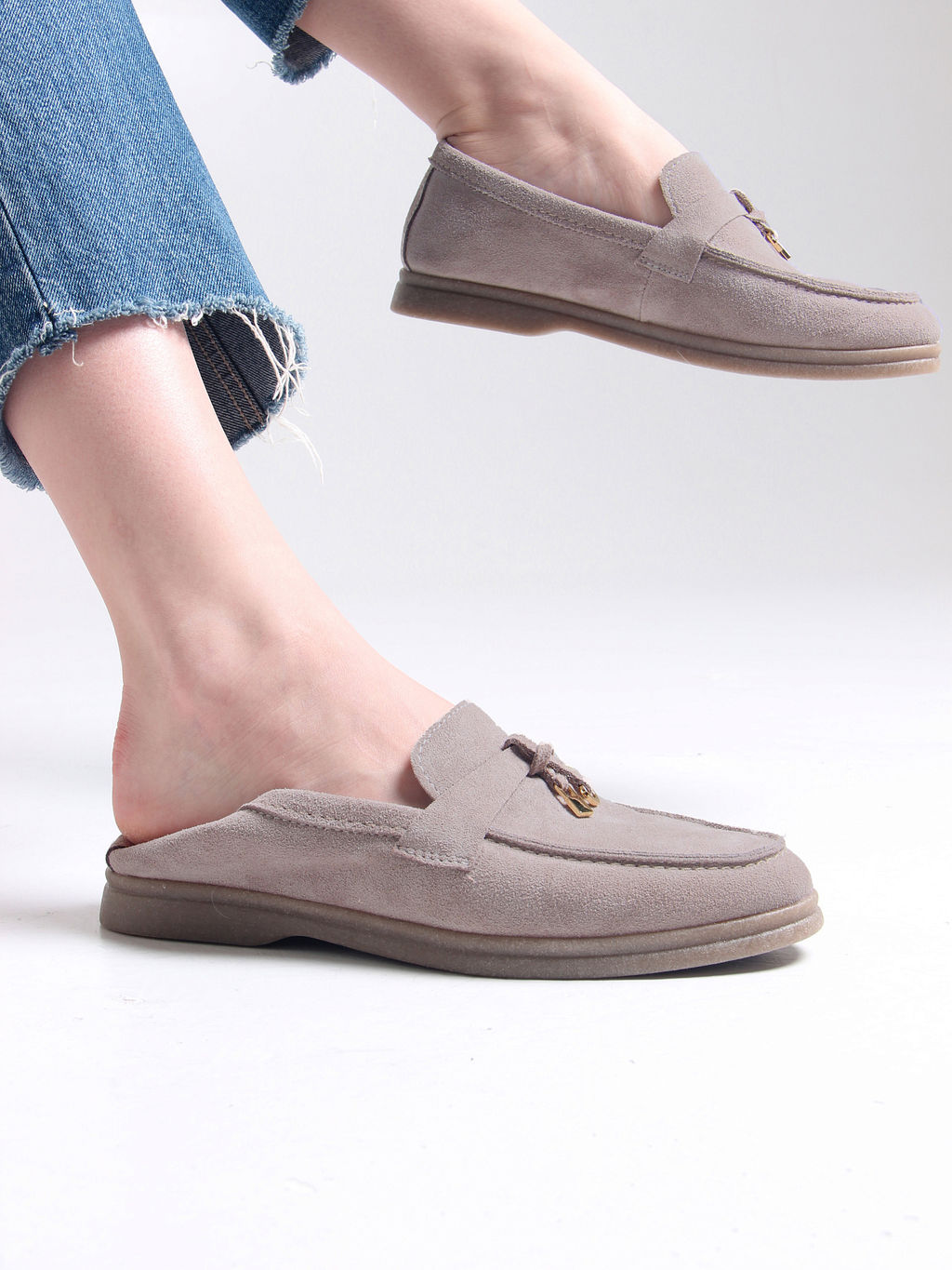 Лоферы туфли 170.2614be. ваниль замша