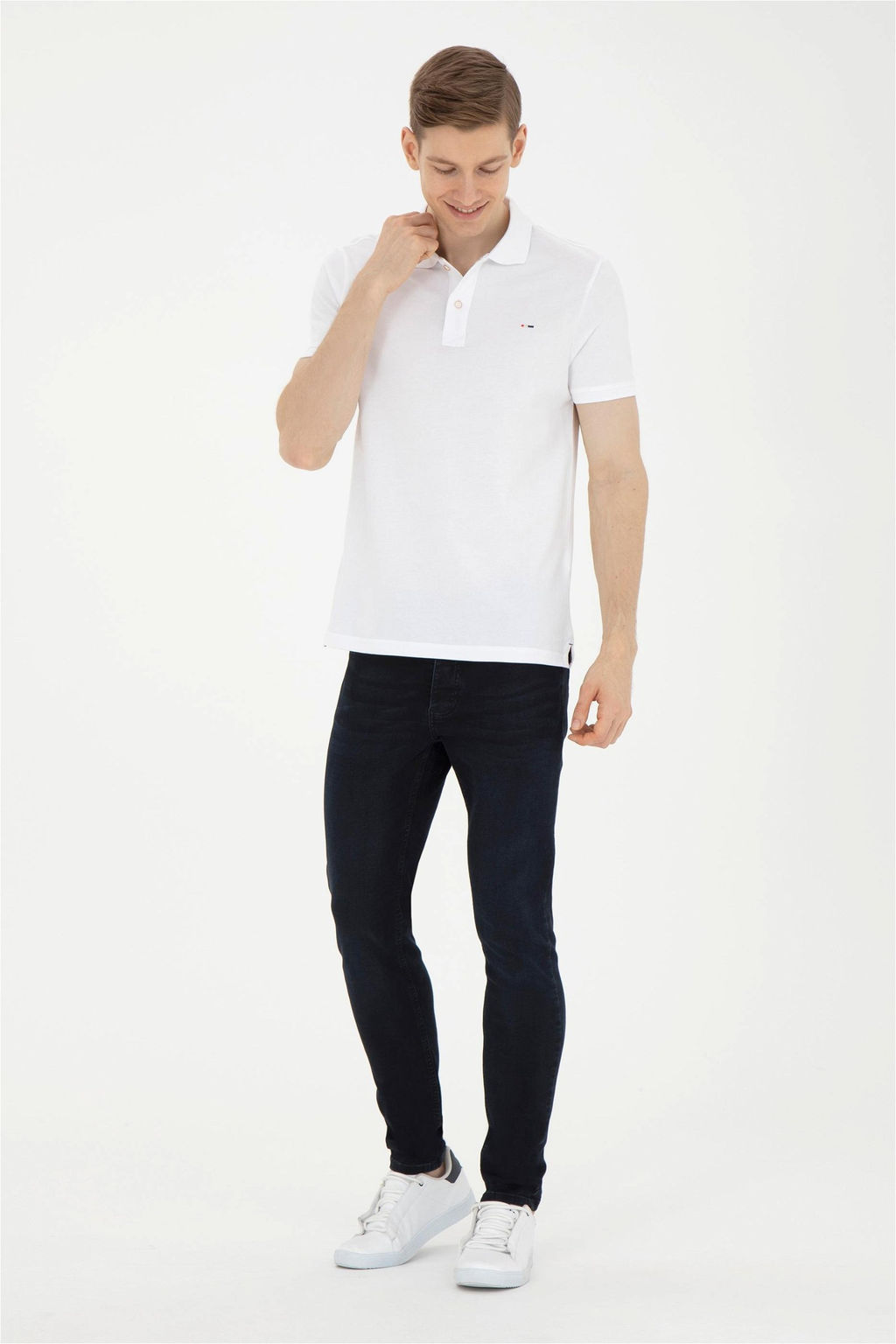 Мужская белая базовая футболка - U.s. polo assn фото 4
