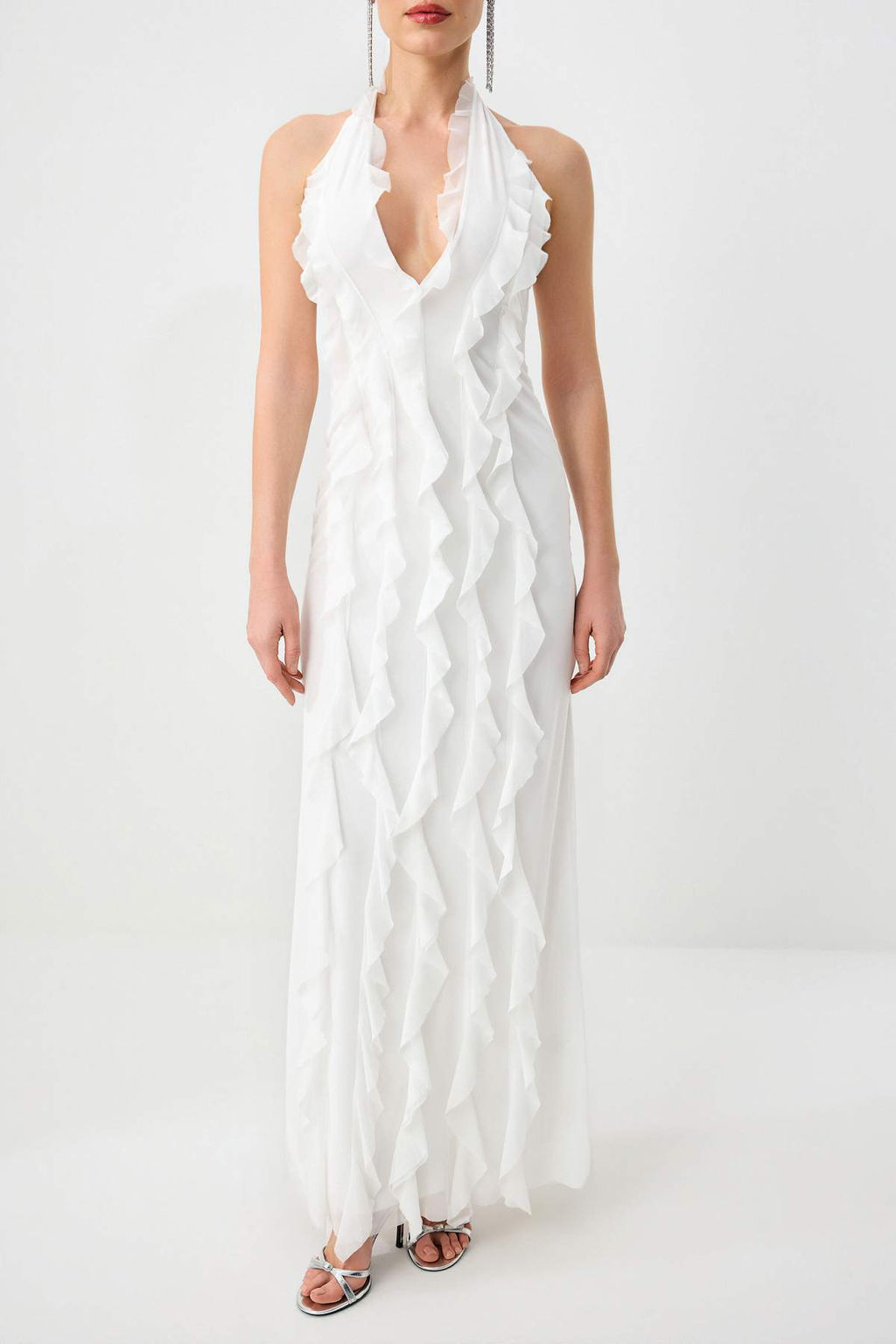 TRENDYOLMILLA Limited Edition Ac?k Sar? F?rf?rl? Astarl? Tul Abiye Elbise TPRSS25AE00063 фото 27
