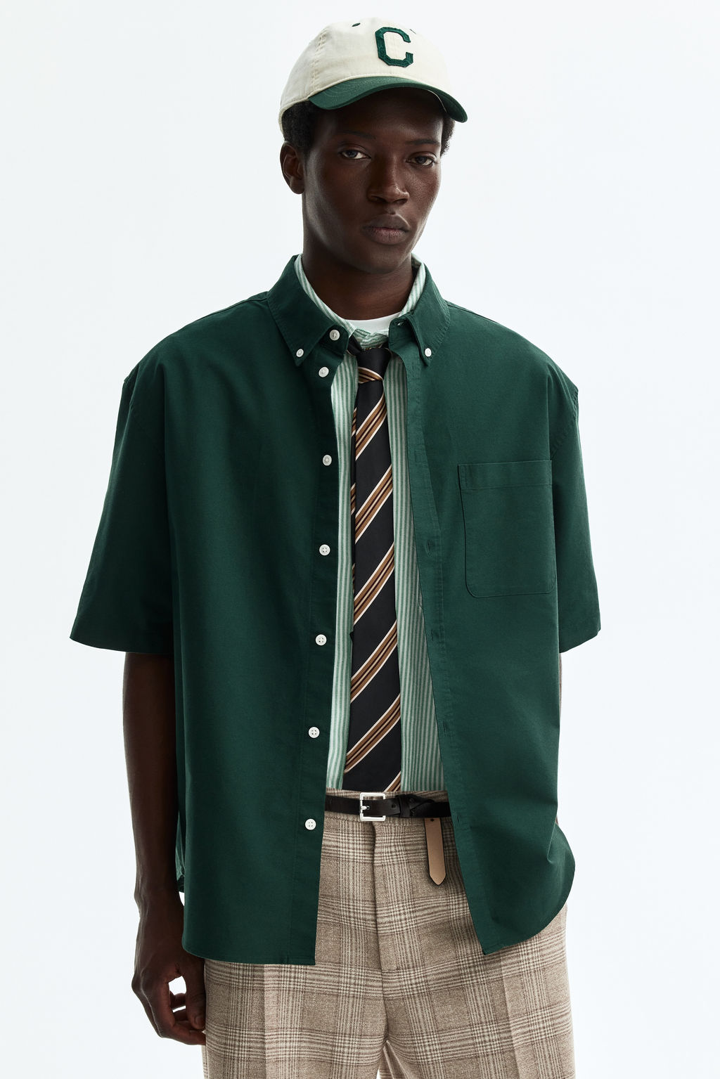 Camisa Oxford de manga corta Relaxed Fit - H&m фото 10