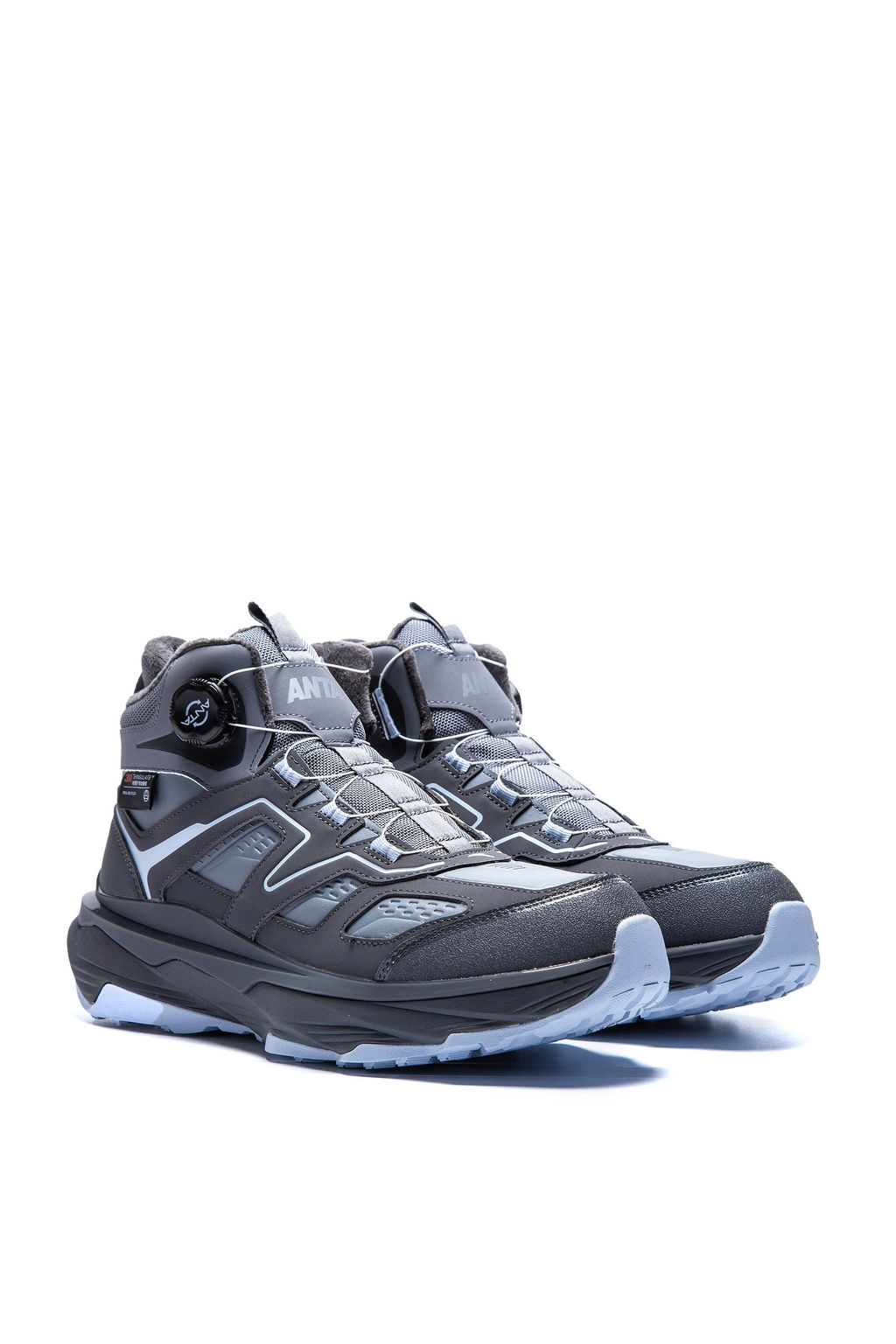 Кроссовки повседневные утепленные Серый/Серый/Синий