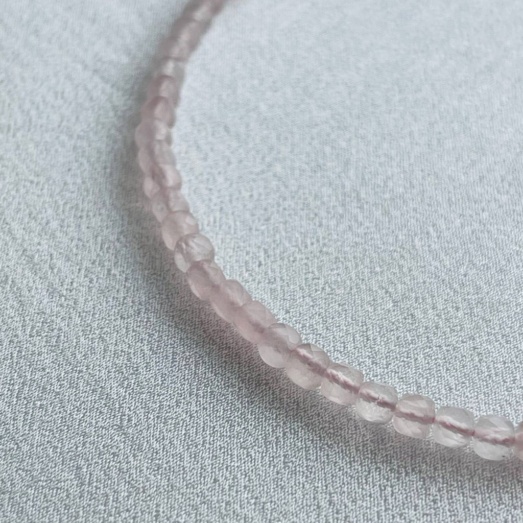Бусы из Розового кварца огранка 43 см +