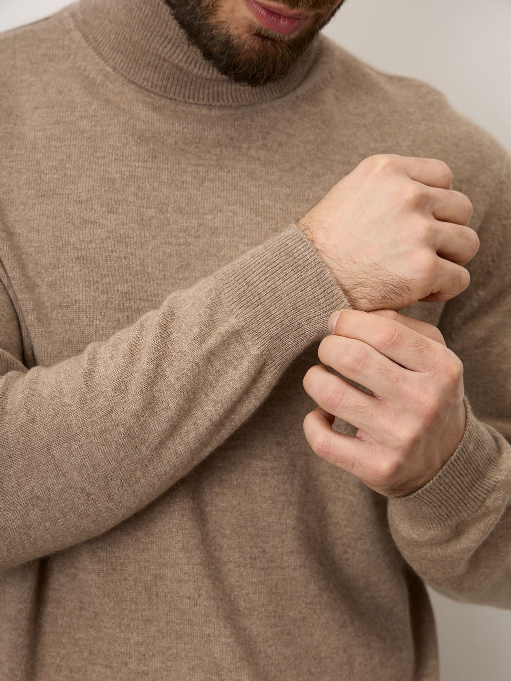 Водолазка мужская из кашемира 5031 капучино