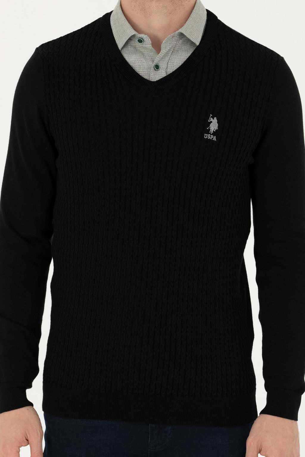 Мужской черный базовый свитер Неожиданная скидка в корзине - U.s. polo assn фото 13
