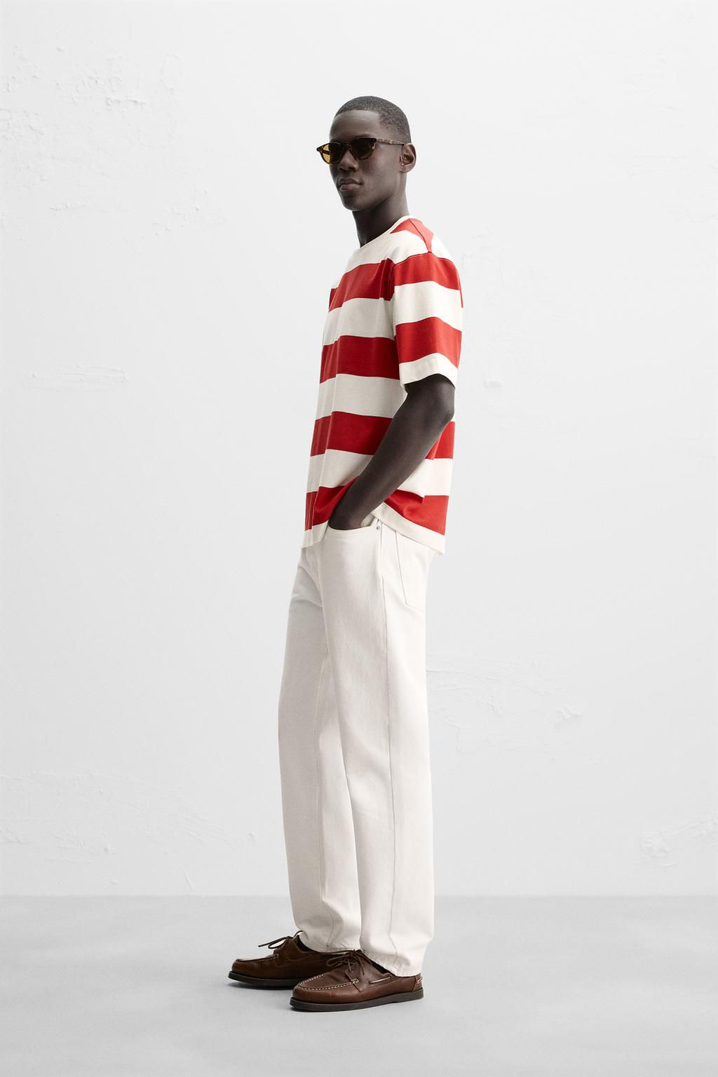 STRIPED JACQUARD T-SHIRT - Zara фото 13