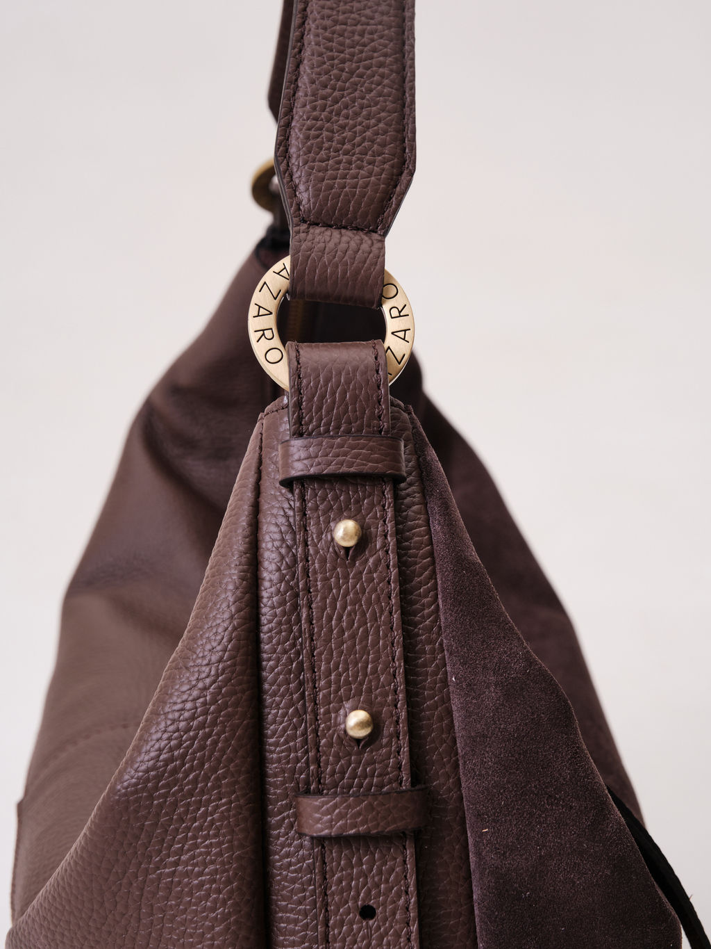 Сумка замшевая багет Azaro 30861 коричневый торф