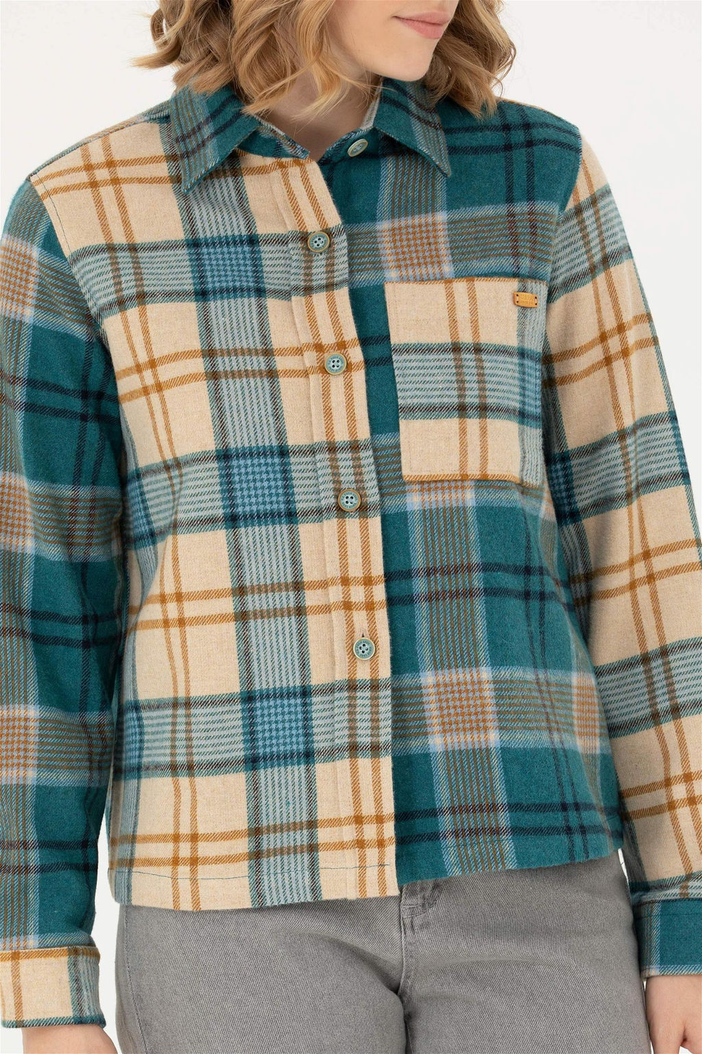 Женская мятная рубашка с длинным рукавом - U.s. polo assn фото 7