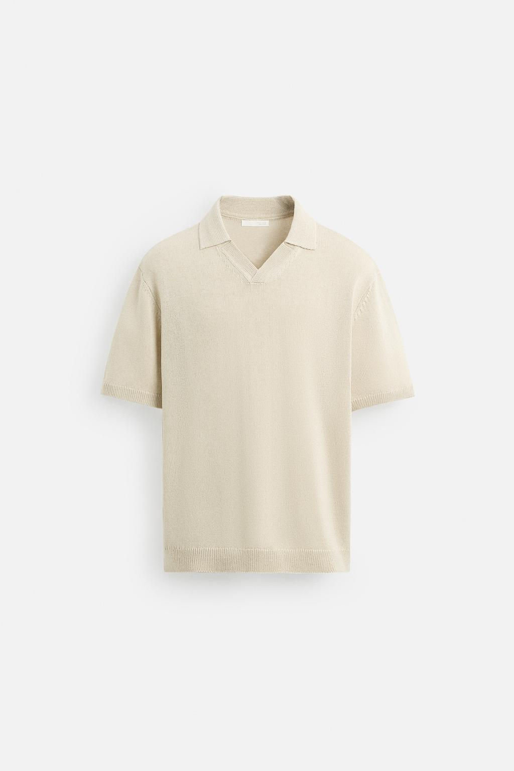 TEXTURED KNIT POLO SHIRT - Zara фото 18