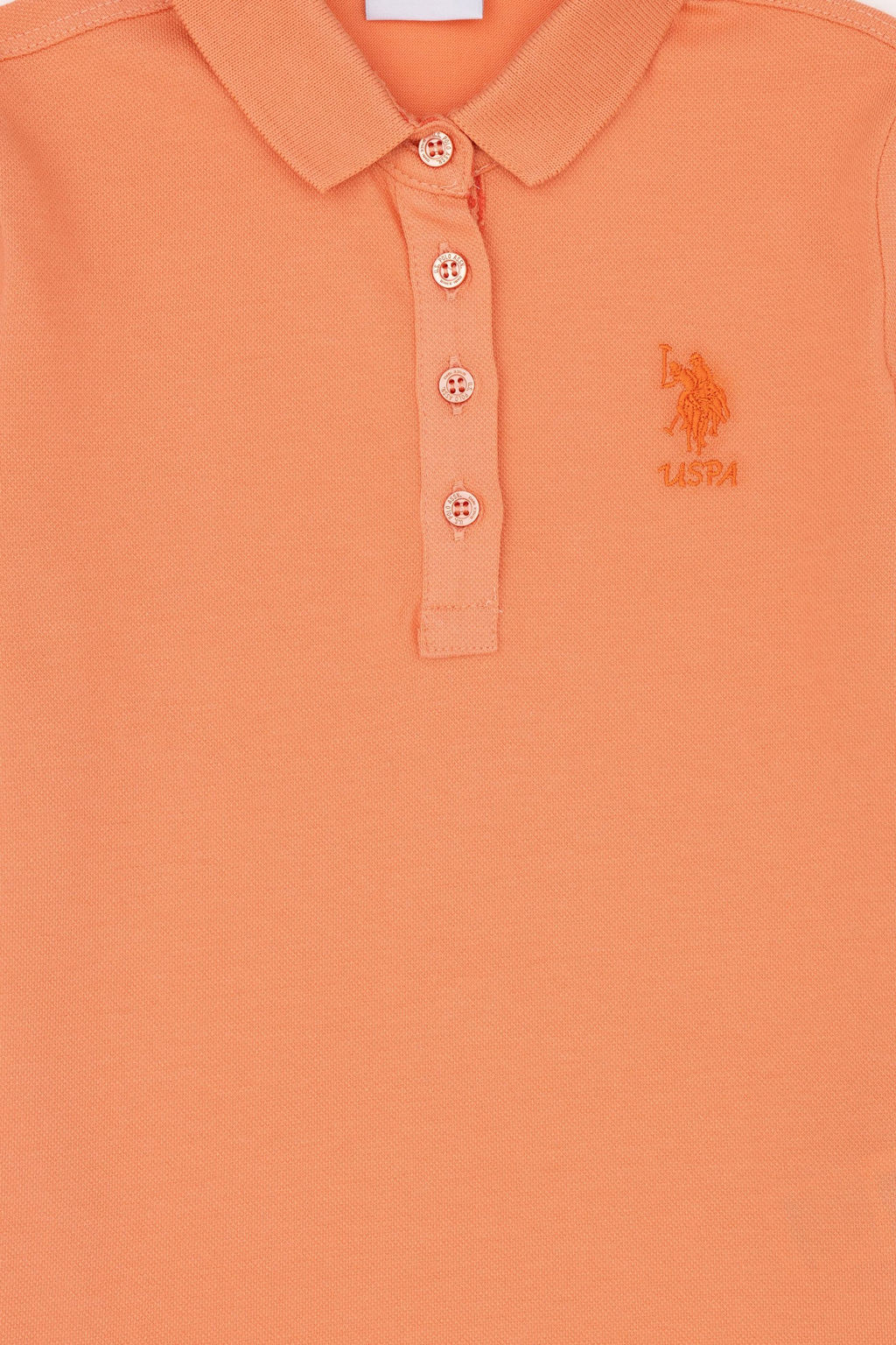 U. S. Polo Assn / Базовая футболка Salmon для девочек - U.s. polo assn фото 3