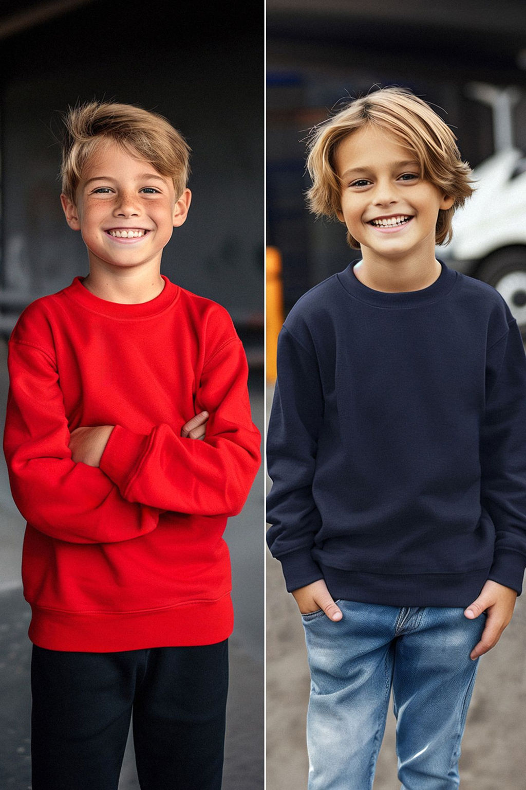 Pembe-Ekru K?z Cocuk Mevsimlik-Ince Bisiklet Yaka 2li Basic Orme Sweatshirt TKDAW25SW00000 - Trendyolmilla фото 6
