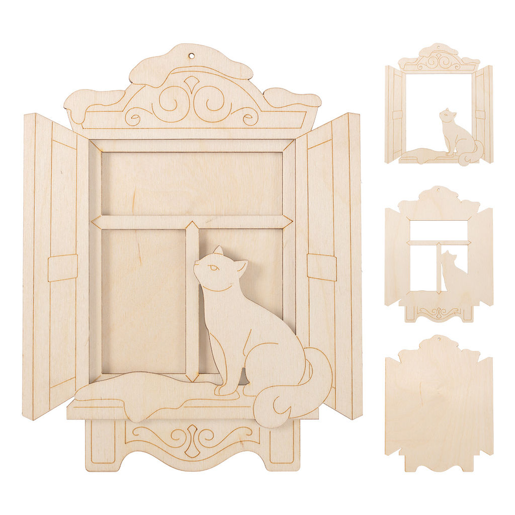 Заготовка для декорирования Mr. Carving ВД-1282 3D Раскраска фанера 13.5 x 17 x 0.3 см