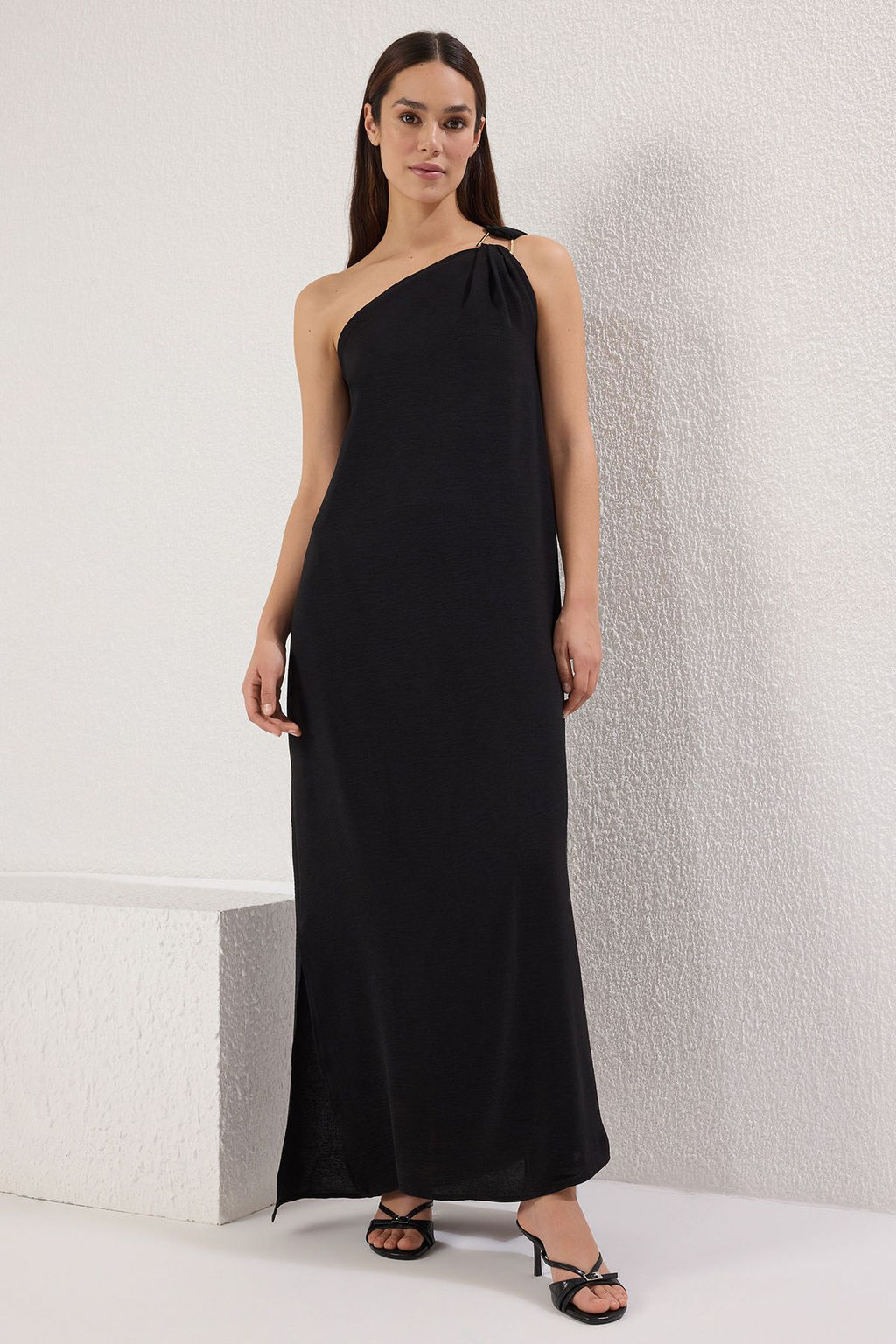 TRENDYOLMILLA Kiremit Duz Kesim Aksesuar Detayl? Maxi Dokuma Elbise TWOSS25EL00555  фото 6