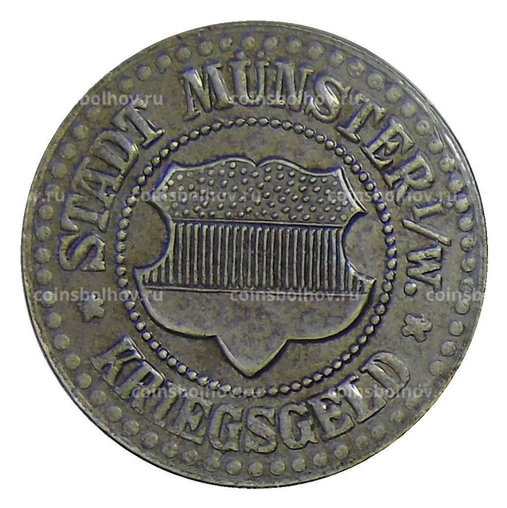 Монета 25 пфеннигов 1918 года Германия Нотгельд  Мюнстер