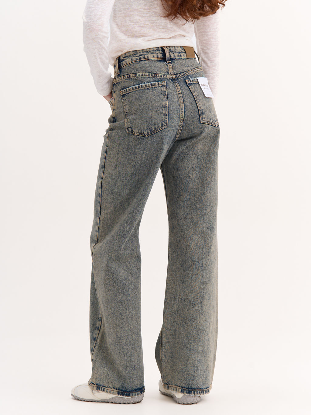 Джинсы Wide fit "Серо-голубые" женские