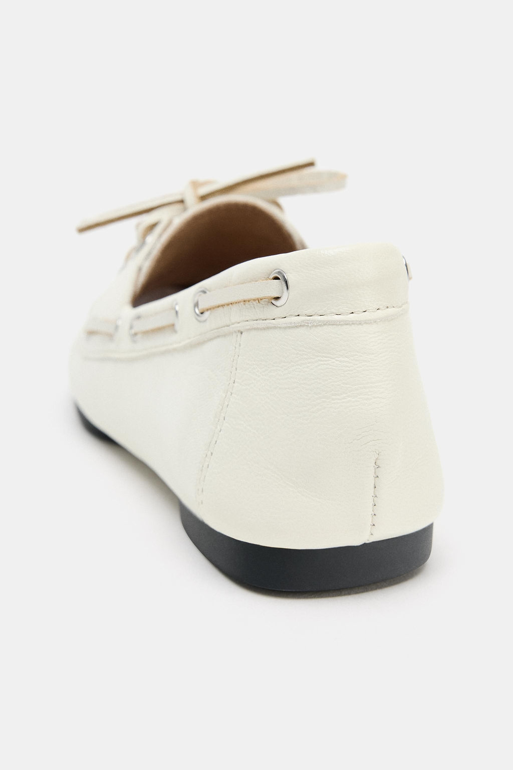 MOCAS?N PIEL PASADOS / Blanco Crudo - Zara фото 6
