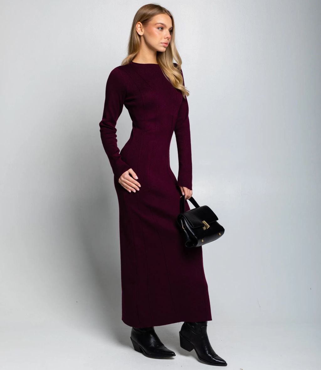 Платье #КТ25114, сливовый