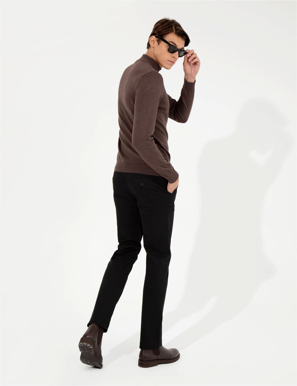 Siyah Regular Fit Kanvas Pantolon - Pierre cardin фото 4
