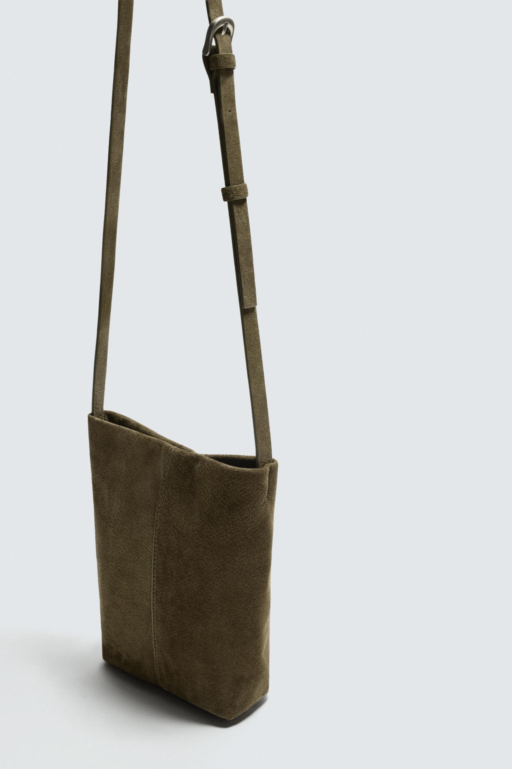 BANDOLERA PIEL / Verde Caqui - Zara фото 3