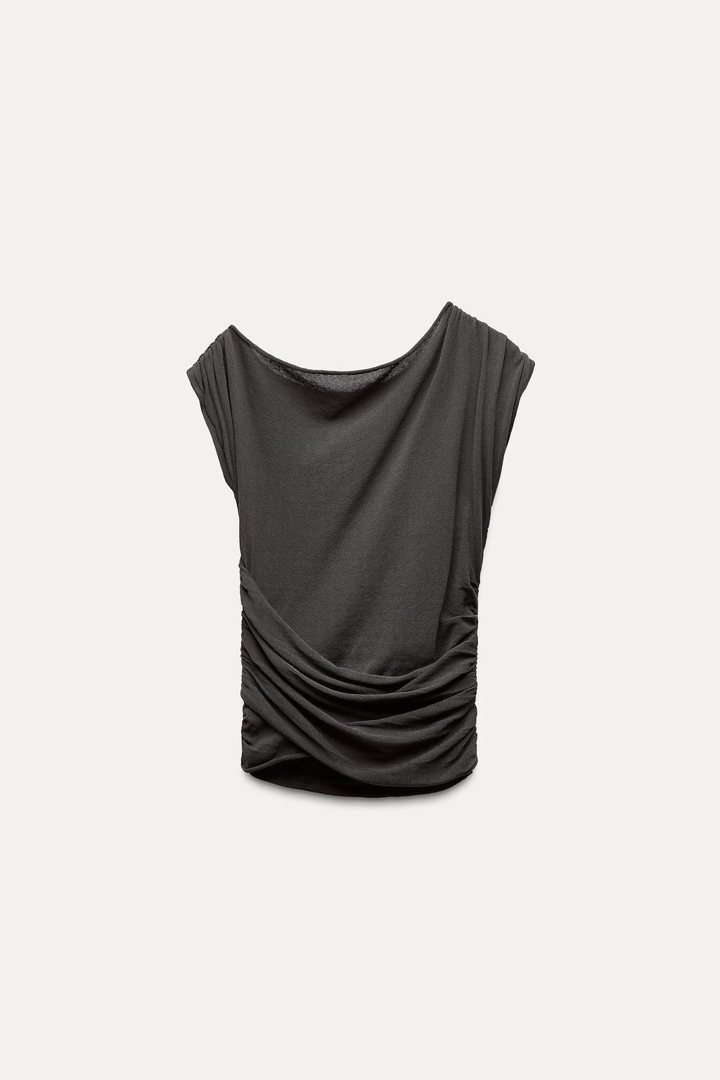 DRAPED KNIT MIDI TOP - Zara фото 6