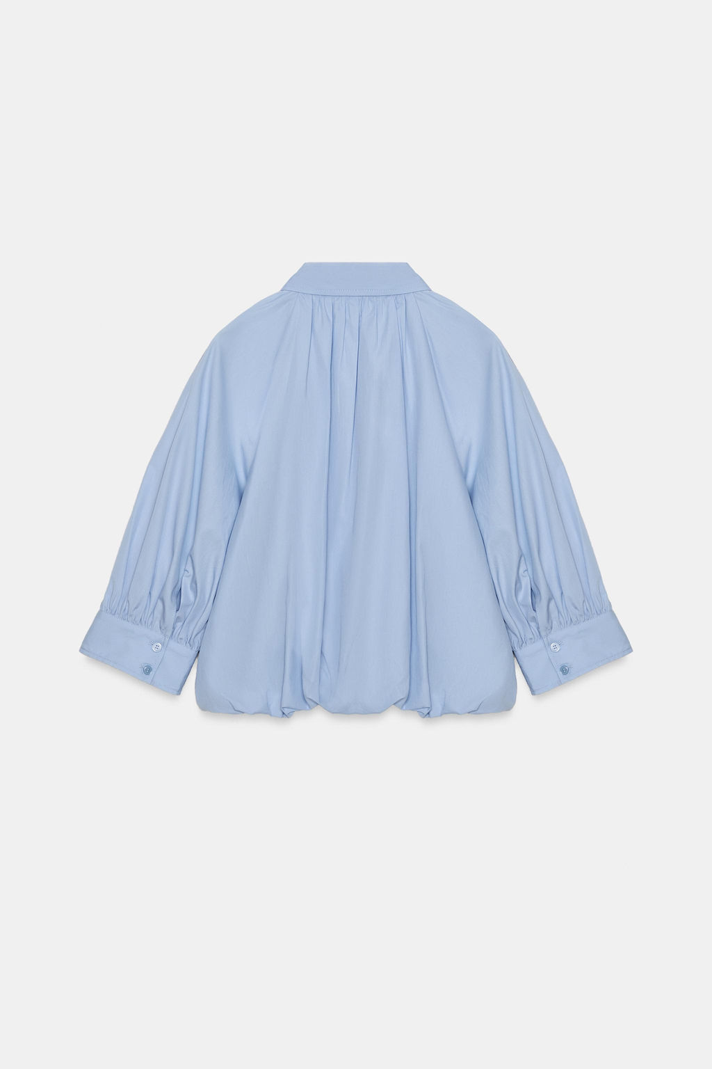CAMISA MANGA ABULLONADA ZW COLLECTION / Azul claro - Zara фото 6