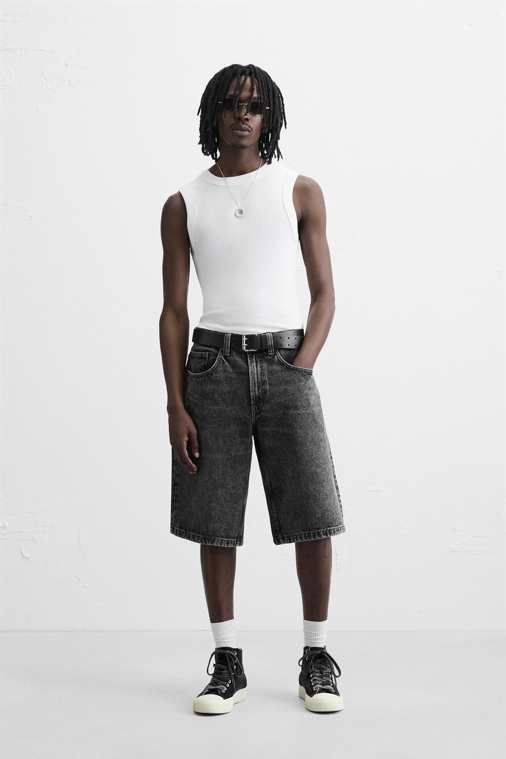 BAGGY FIT DENIM BERMUDA SHORTS - Zara фото 34
