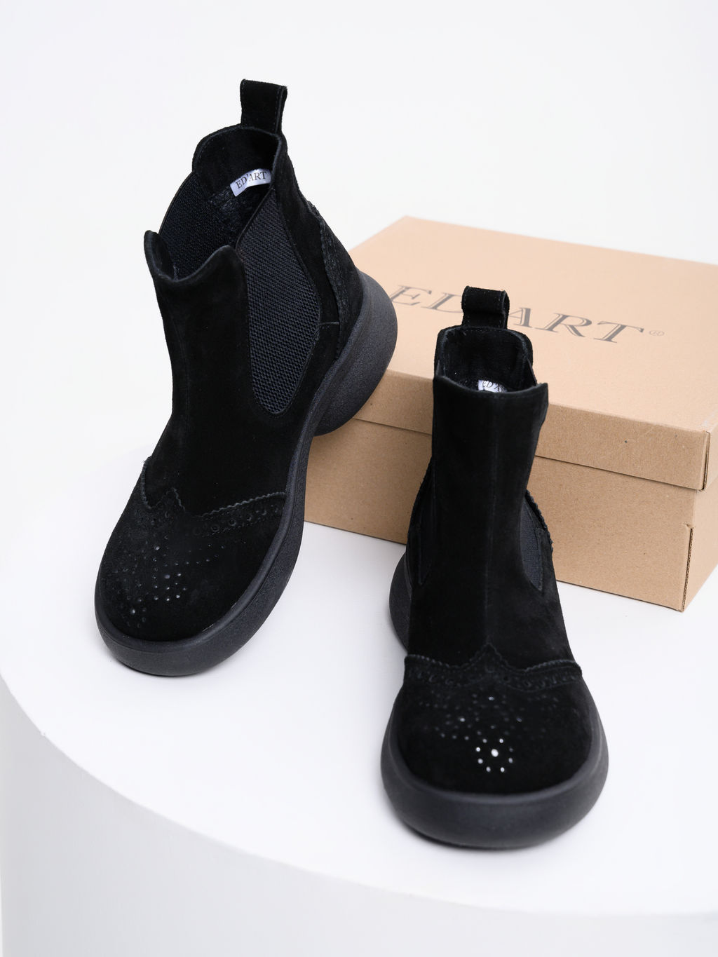 Челси 332.927bl. Черная замша/Байка