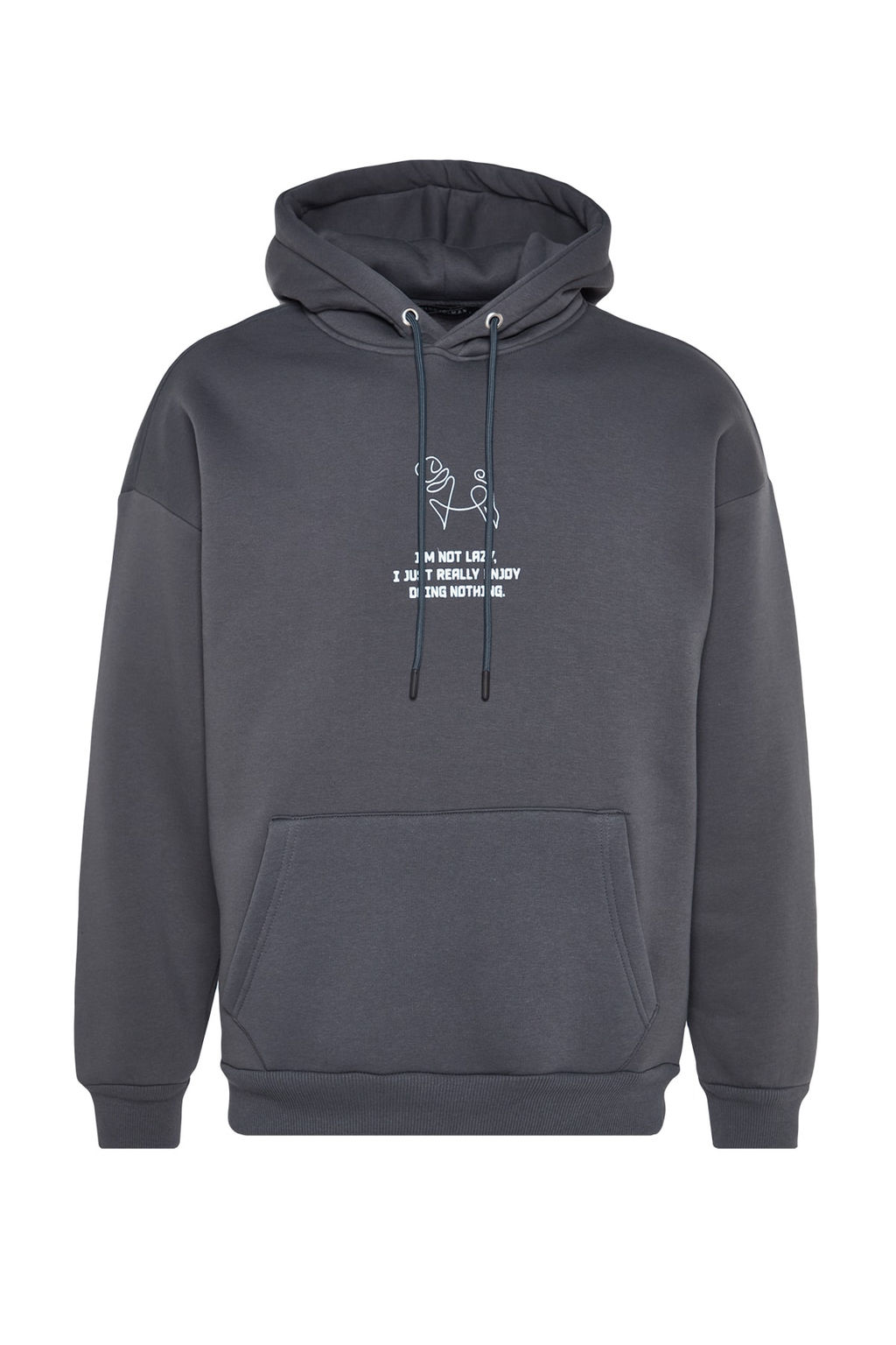 TRENDYOL MAN Kahverengi Oversize/Genis Kesim Kabaran Hayvan Bask?l? Kapusonlu Sweatshirt TMNAW24SW00078 - Trendyolmilla фото 6