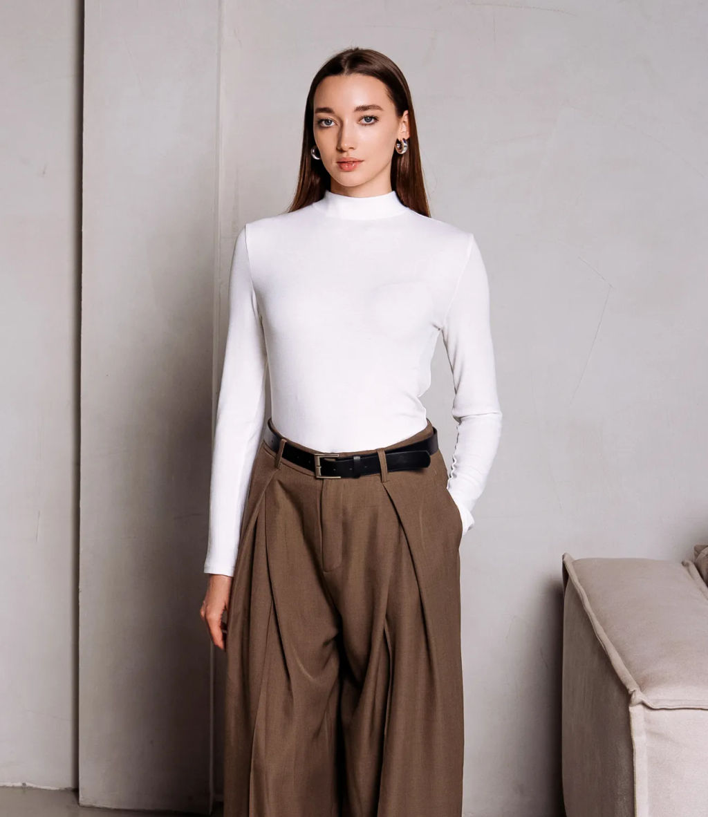 Водолазка #КТ801 (10), молочный