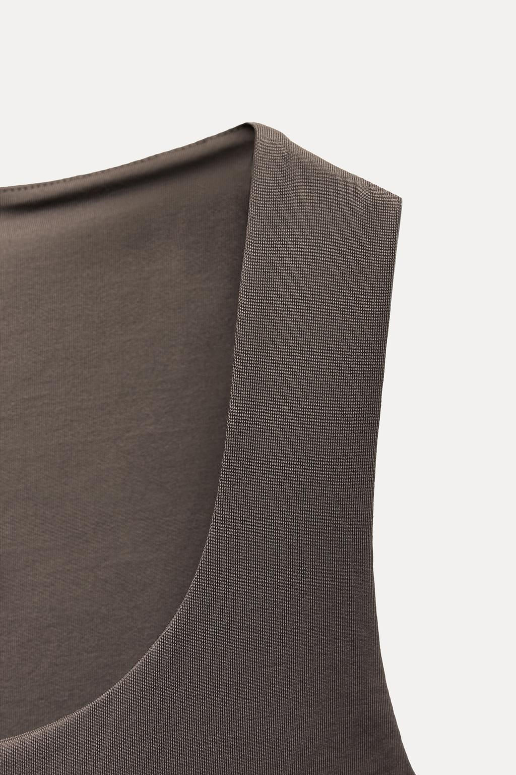 WIDE STRAP POLYAMIDE VEST TOP - Zara фото 35