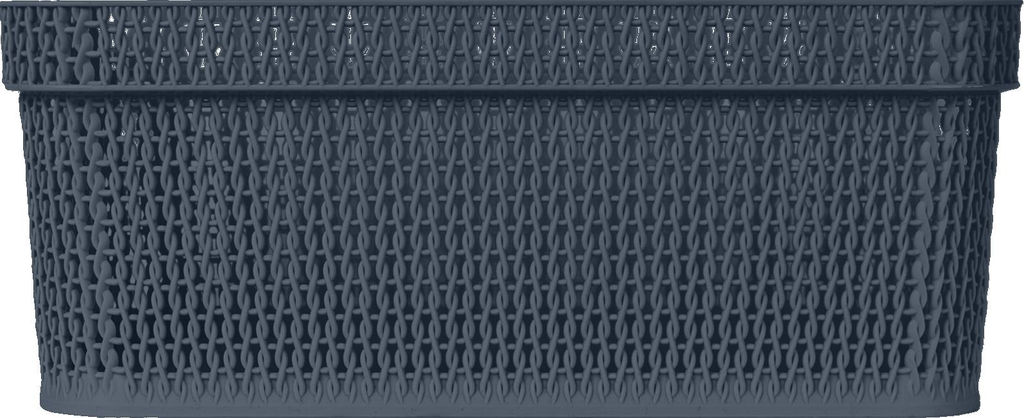 Корзина для хранения Keeplex Ajur с ручками 11л 36,5х27х14,1см космический серый KL411410026 - Пластик репаблик фото 3