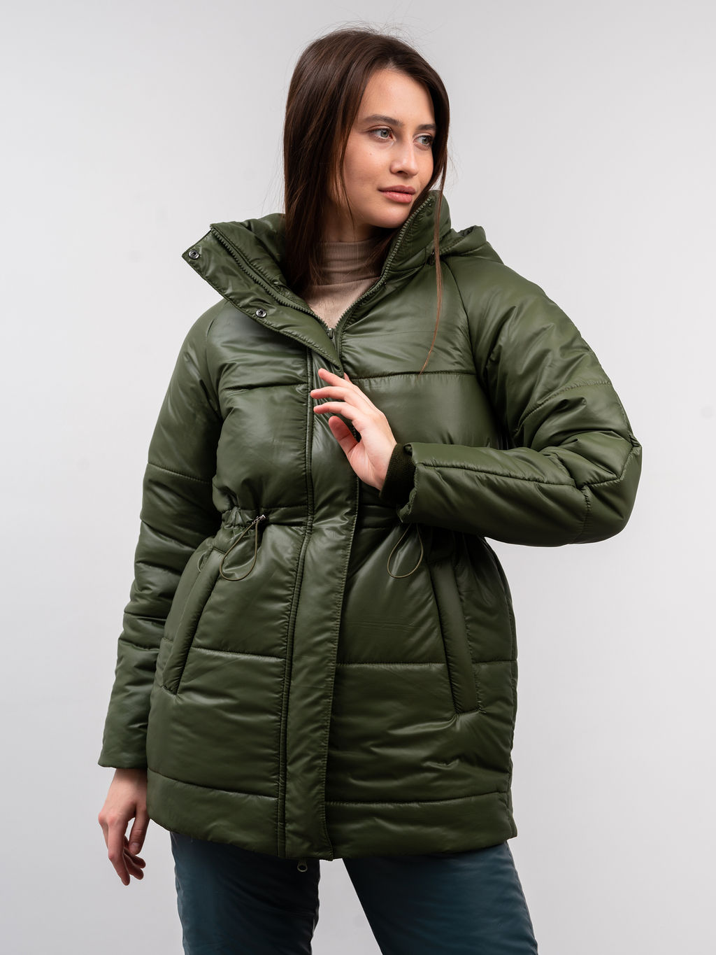 Костюм зимний, горнолыжный Арктика хаки-серый - Yollochka фото 2