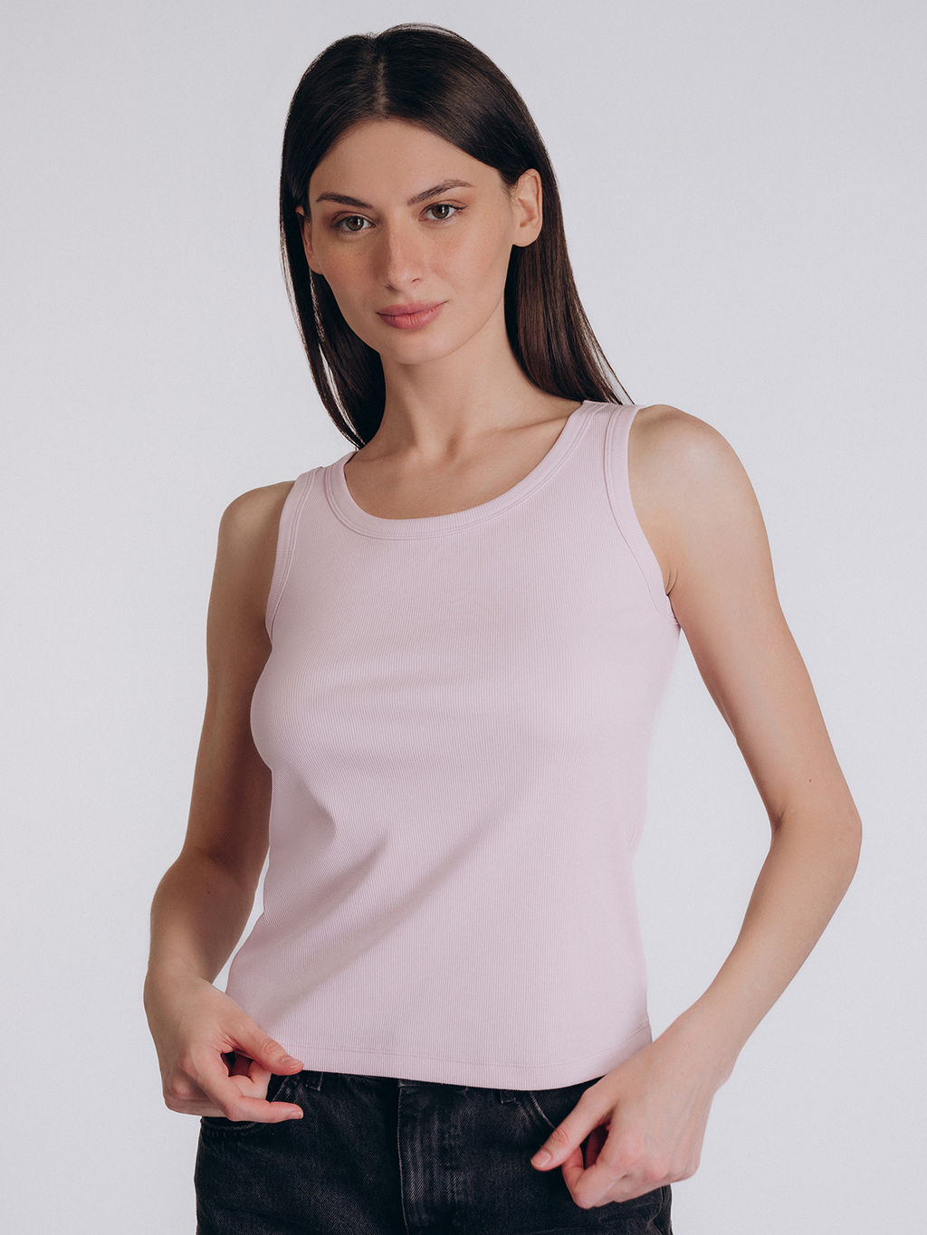 Майка женская Indefini розовая хлопок с вискозой  фото 5