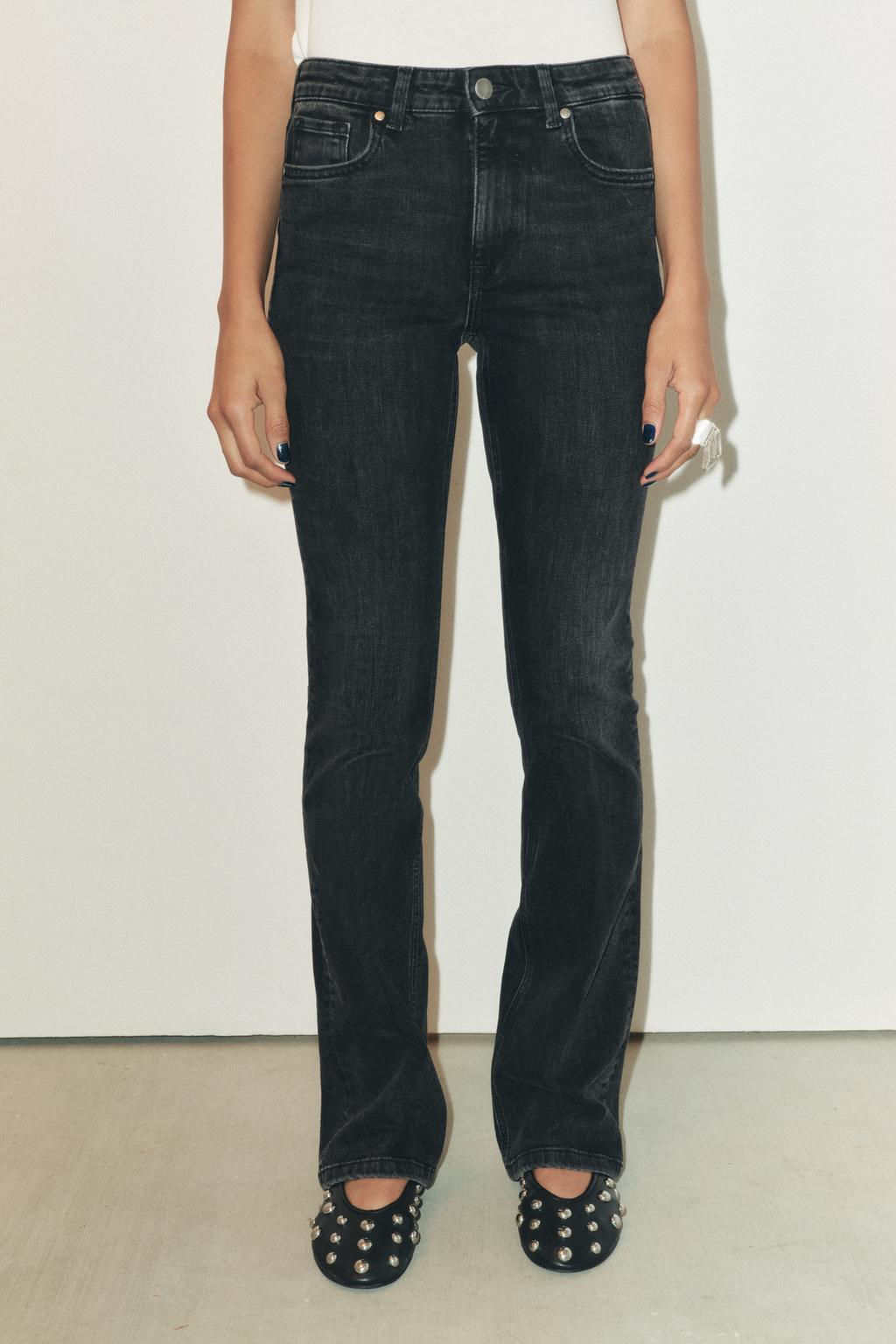 ZW COLLECTION BOOTCUT MID-WAIST CONTOUR JEANS - Zara фото 3