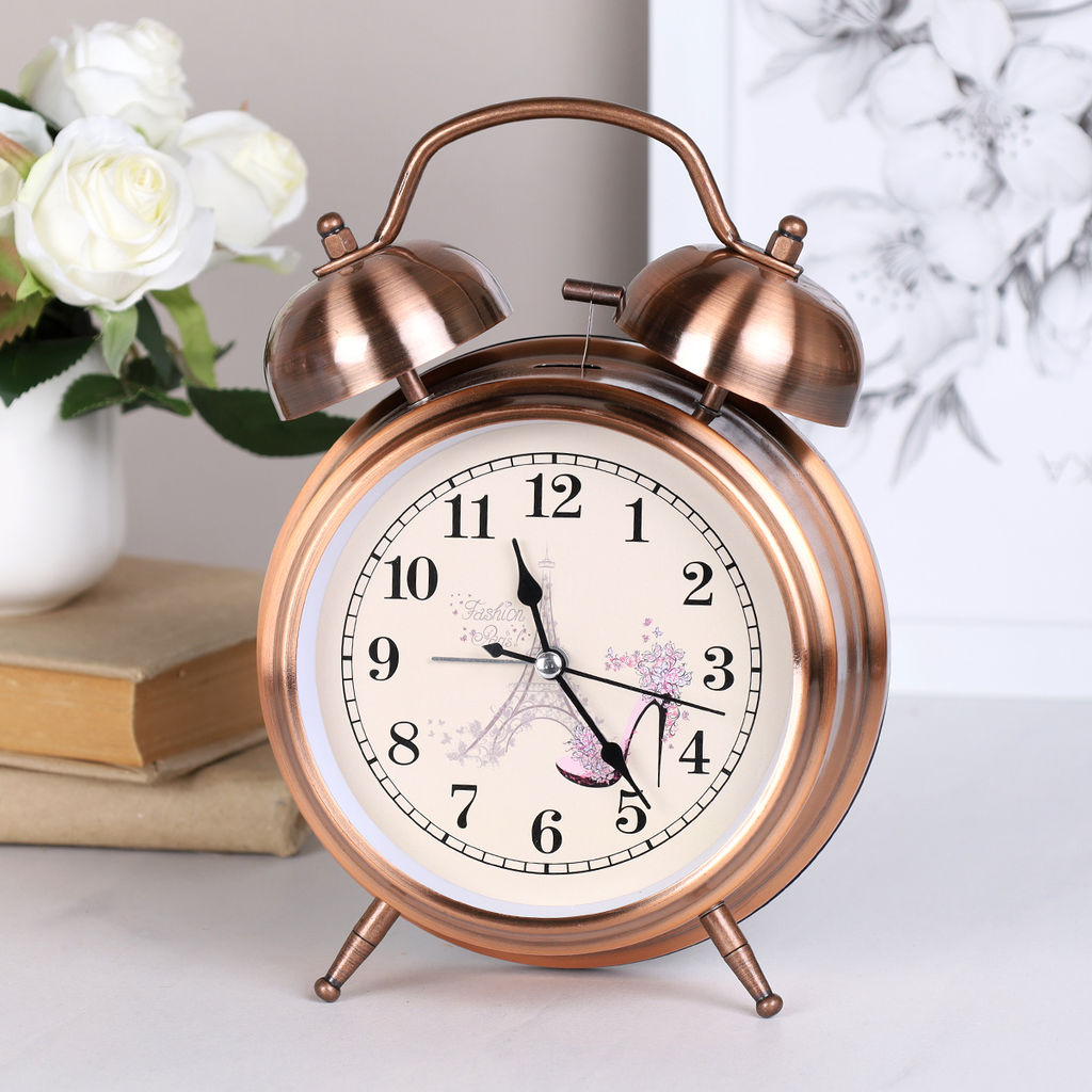 Будильник 13,5х6,5х20 см / 672-1 /уп 40/