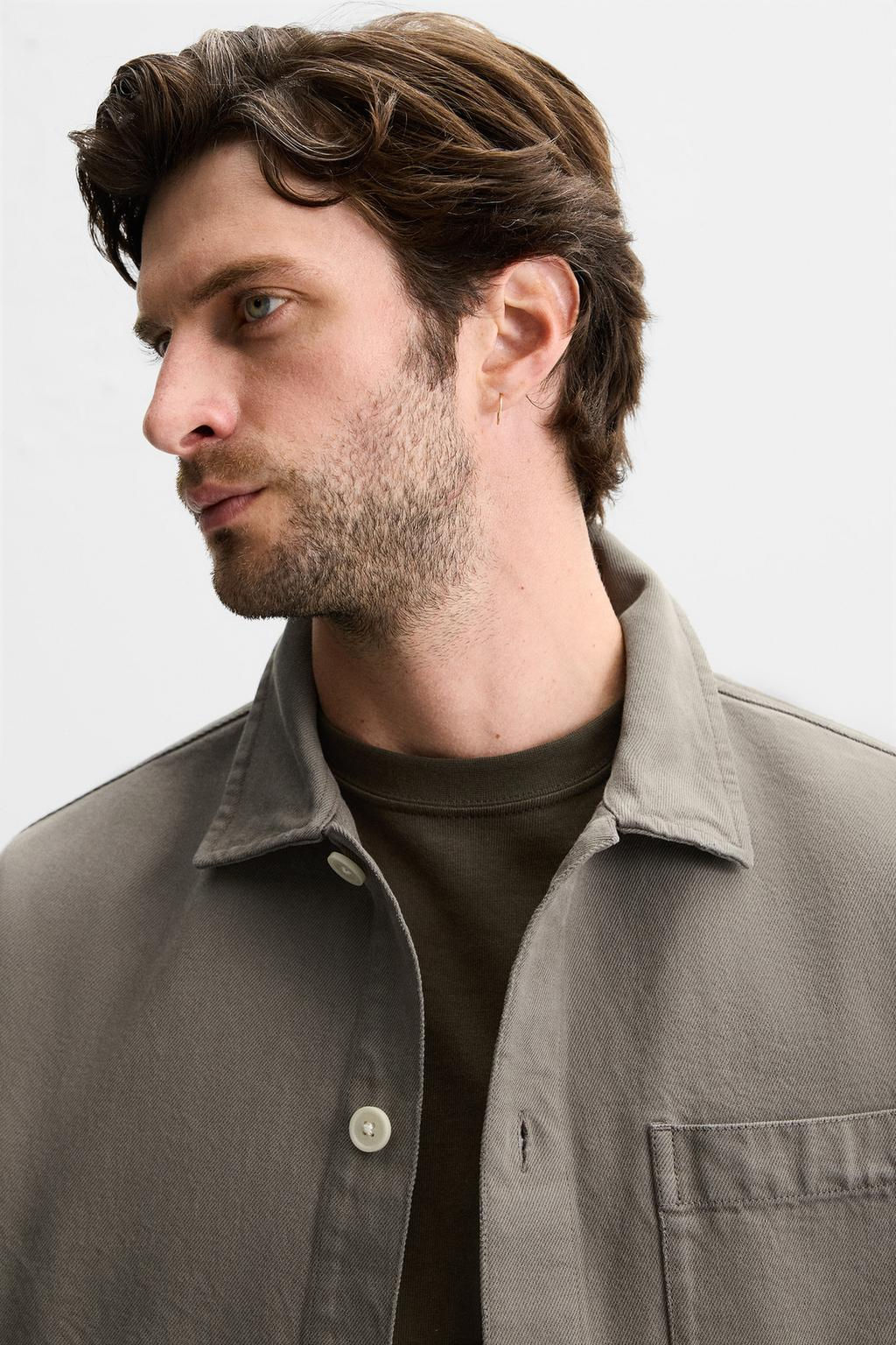 BOXY FIT DENIM OVERSHIRT - Zara фото 3