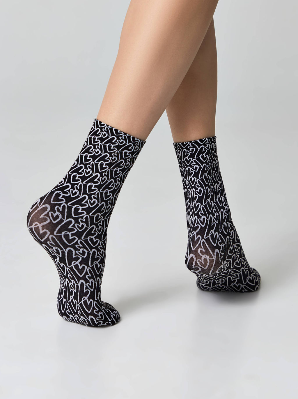 CONTE FANTASY Плотные носки с рисункамиLove nero-bianco 23С-83СП - Conte elegant фото 4