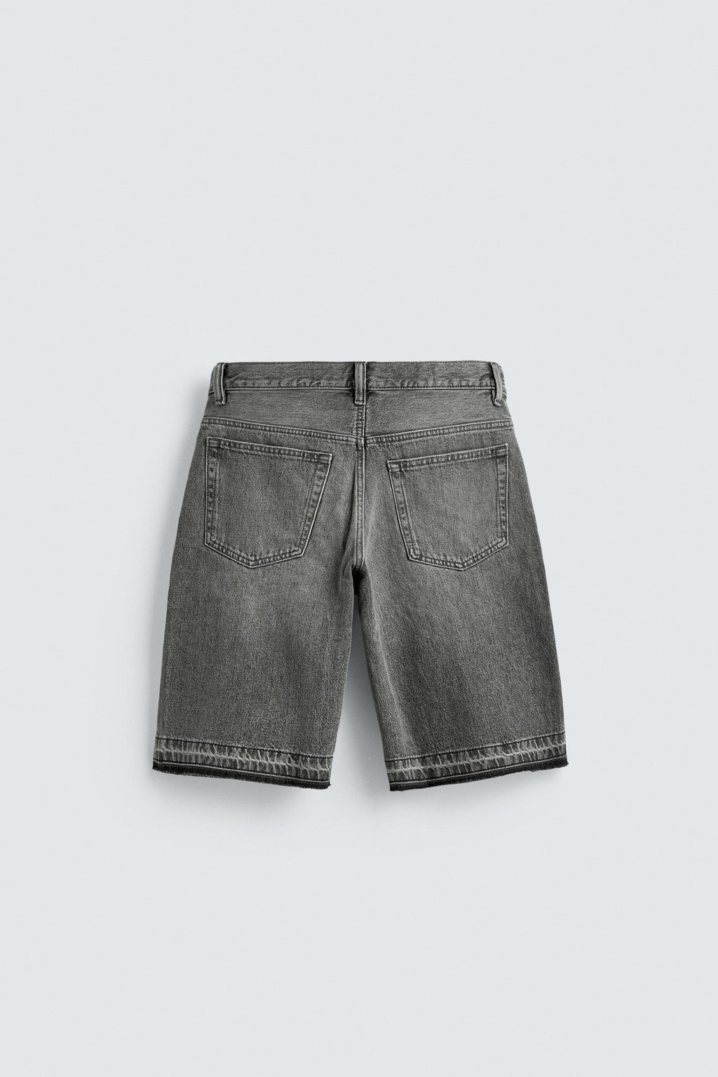 BERMUDA DENIM RELAXED FIT / Gris - Zara фото 7