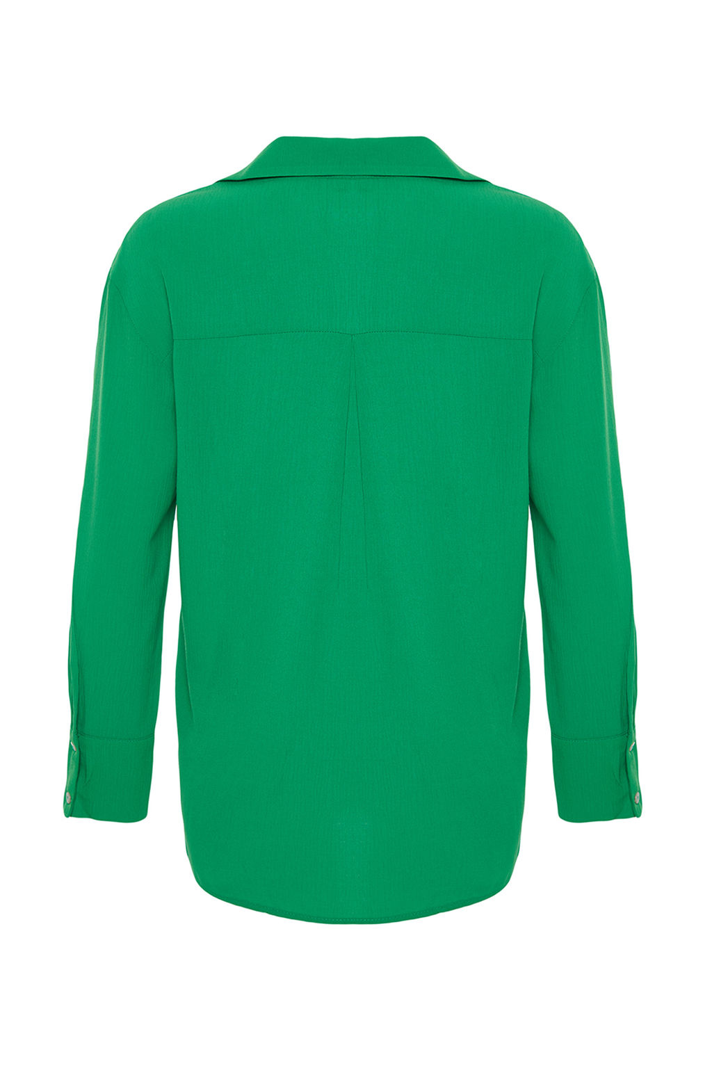 TRENDYOLMILLA Lacivert Basic Oversize Genis Kal?p Dokuma Gomlek TWOAW24GO00207  фото 23