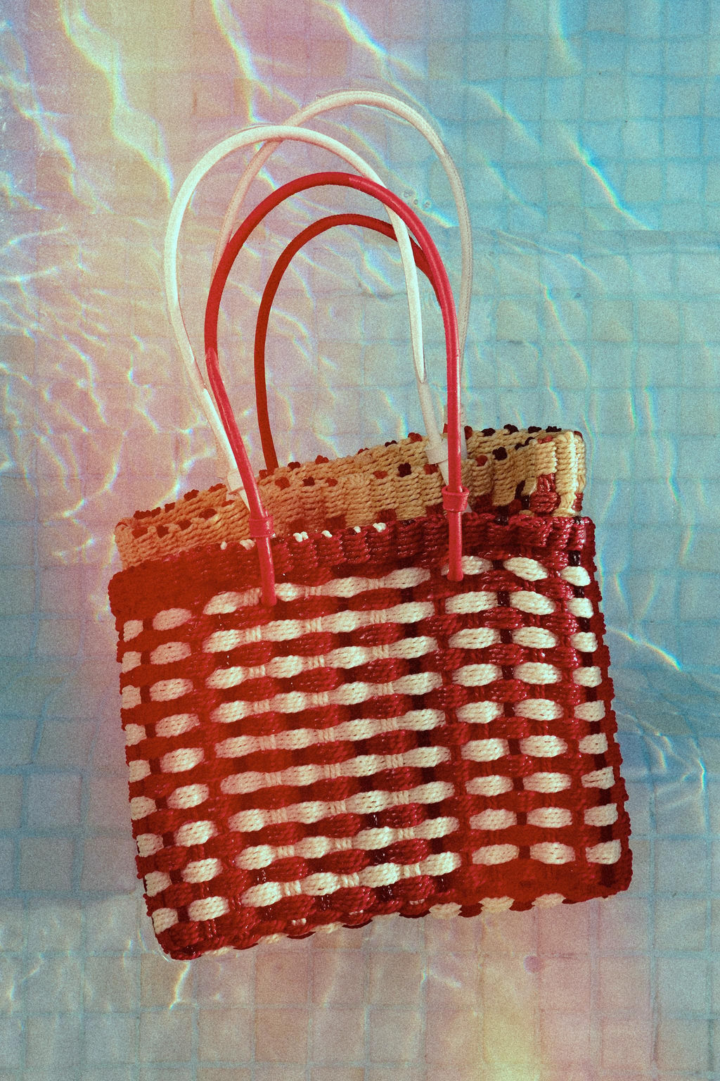 BOLSO MINI SHOPPER EFECTO TRENZADO / Rojo - Zara фото 6
