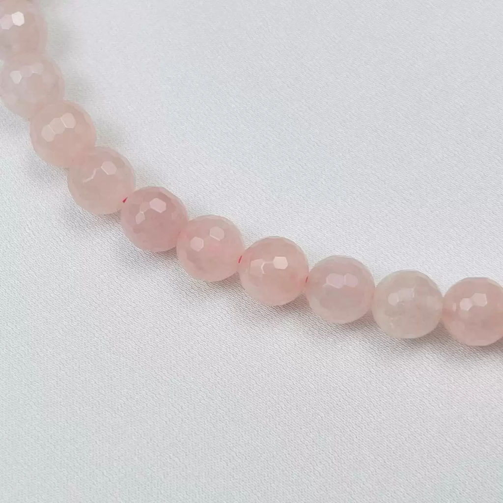 Бусы из Розового кварца огранка 50 см +