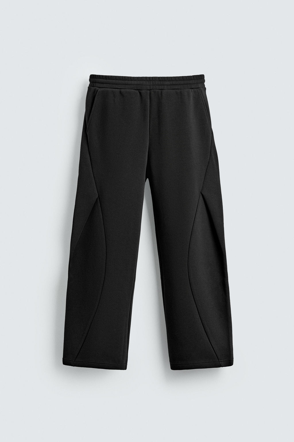 NEOPRENE-EFFECT PLEATED BALLOON FIT TROUSERS
