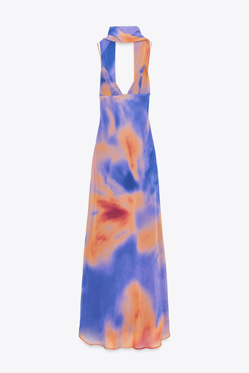 LONG PRINTED SCARF DRESS - Zara фото 6